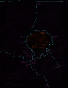 a map showing the location of crater lake