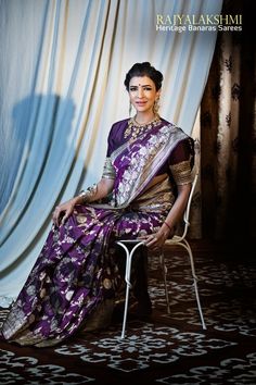 Lakshmi Manchu drapes herself in the opulent beauty of Banarasi pure silk kadwa jangla saree, a true symbol of heritage and refinement Exclusive Blouse Designs, Basic Blouse Designs, Green Blouse Designs, Indian Ethnic Fashion, Banaras Sarees, Saree Ideas, Cutwork Blouse, Blouses Designs