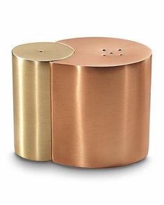 an image of a gold and copper colored table with two different colors on the top