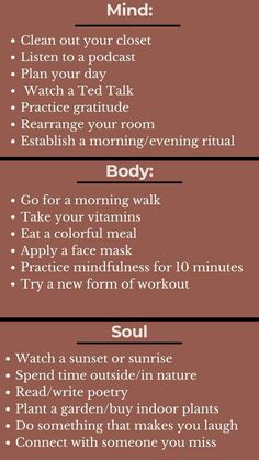 Self Care Ideas, Mind And Soul, Mind Body Spirit, Positive Self Affirmations, Mental And Emotional Health, Self Care Activities, Mind Body Soul