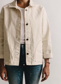 imogene + willie · agnes chore coat Imogene Willie, Chore Coat, Chore Jacket, Summer Jacket, Blank Canvas, Coat Fashion, Mens Fashion Casual