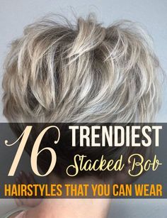 The stacked bob haircut initially gained popularity way back in the 60s. But it has made its way back into trendy territory every now and then since then with the last notable surge being in the early to mid-2000s when a lot of celebs sported the cut. Short Hair Stacked Bob, Textured Graduated Bob Haircuts, Very Short Stacked Bob Haircut, Back Of Head Bob Haircut, Short In Back Long In Front Hairstyles Graduated Bob, Behind The Ear Bob Hairstyles, Haircuts Short In Back Long On Sides, Short Haircuts From The Back, Bob And Pixie Haircut