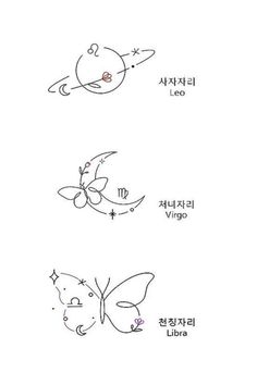 three different types of butterfly tattoos