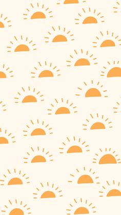 an orange and white background with sunbursts in the sky, on top of each other