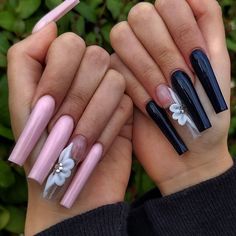 These are the most TRENDY tapered square nails designs summer, including cute black and pink tapered square nails inspiration, classy pink and black tapered square nail ideas, long tapered square nails, cute tapered square nail art designs, spring tapered square nails, and pink and black acrylic tapered square nails aesthetic! If you haven’t jumped on this nail trend yet, you should before it’s too late! Plus, we're sure you'll love the nails! Acrylic Tapered Square Nails, Tapered Square Nail Ideas, Square Nails Aesthetic, Pink Tapered Square Nails, Square Nails Inspiration, Nail Art Designs Spring, Square Nail Art Designs, Square Nails Designs, Square Nail Ideas