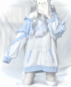 Cinnamoroll Outfit Ideas, Sanrio Outfits, Kawaii Hoodie, Aesthetic Outfit Ideas, Sanrio Cinnamoroll, Japanese Outfits, Doll Pattern