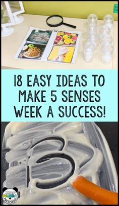 5 Senses Games For Preschool, Senses Math Activities, 5 Senses Preschool Activities, Senses Preschool Activities, All About Me Unit, Science Table