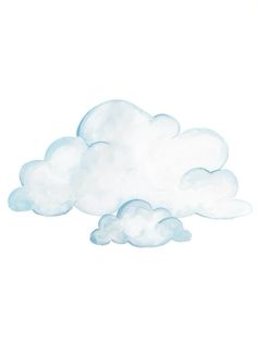 a drawing of some clouds in the sky