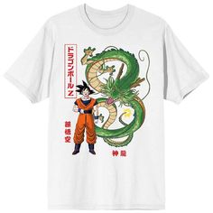 Manga fans can't go wrong with this Goku and Shenron Dragon Ball graphic tee. Manga fans can't go wrong with this Goku and Shenron Dragon Ball graphic tee. Crewneck Short sleevesFABRIC & CARE Cotton, polyester Machine wash Imported Color: White. Gender: male. Age Group: adult. Material: Cotton Blend. Goku And Shenron, Shenron Dragon Ball, Shenron Dragon, Pacsun Mens, White Tshirt Men, T Shirt Image, Fan Shirts, Top Graphic Tees, Graphic Shirts