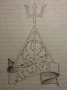 a drawing of an arrow with the word always on it