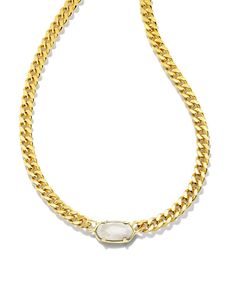 Hello, statement piece! The Elisa 18k Gold Vermeil Curb Chain Necklace in Rainbow Moonstone is our Kendra Scott take on the chain trend. Featuring a classic curb chain and gemstone detail, this necklace is anything but basic. Plating Techniques, Kendra Scott Elisa, Wishlist 2024, Kendra Scott Necklace, Curb Chain Necklace, Demi Fine Jewelry, Perfect Gift For Her, Curb Chain, Kendra Scott