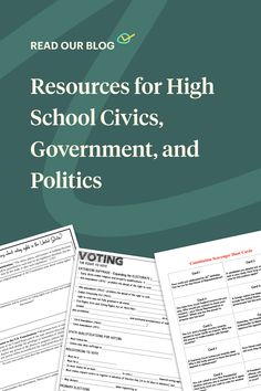 Whether you’re looking for politics and government lesson plans for high school, activities to supplement your high school civics curriculum, or current events projects to encourage student discussion, these resources will help you teach our future changemakers. Civics Curriculum, Lesson Plans For High School, Government Lessons, Ap Language And Composition, Ap Human Geography, First Day Activities, High School Activities, Social Studies Teacher