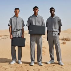 Minimalistic Grey Linen Men's Summer Collection