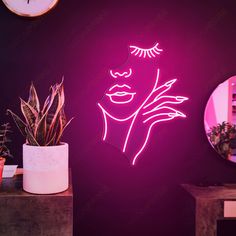 Neon Signs For Beauty Room, Neon Signs Beauty Room, Neon Signs For Beauty Salon, Nails And Lashes Logo Design, Beauty Salon Room Wallpaper, Beauty Salon Design Ideas Wall Art, Elegant Nail Salon Decor, Nail And Lashes Logo Design Ideas, Green Nail Room Ideas