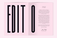 an open pink book with black letters on the front and back cover that reads edit