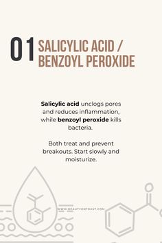 Use salicylic acid or benzoyl peroxide to treat acne, moisturize to balance skin, spot treat carefully, double cleanse to prevent clogs, and wear sunscreen to protect and heal. #beautyontoast #acne #acneprone #acnetreatment #skincare #skincaretips Double Cleanse, Treat Acne, Benzoyl Peroxide, Wear Sunscreen, How To Treat Acne, Makeup Shop, Makeup Brands