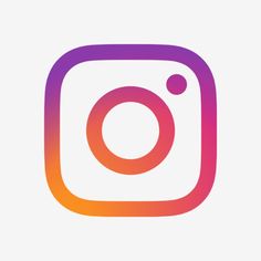 the instagram logo is shown in purple and pink colors, with an orange circle on top