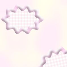 an abstract pink and white checkered background with two circles in the middle, one circle has been cut out