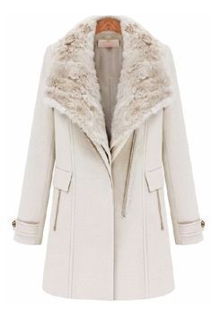 winter coat 2025 Light Pink Coat, Mode Ab 50, White Wool Coat, Collar Vest, Fur Collar Coat, Long Overcoat, Wool Overcoat, Long Wool Coat, Winter Mode