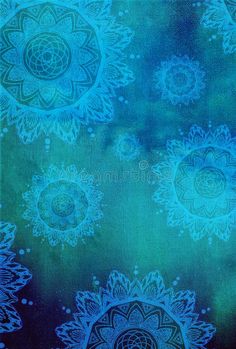 an abstract blue and green background with many circular designs on it royalty images stock photos