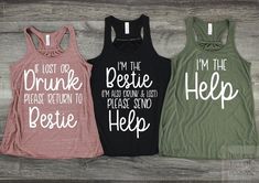 Bestie Funny, Funny Matching Shirts, Friend T Shirts, Friends Vacation, Best Friend T Shirts, Friend Shirts, Bff Shirts, Funny Matching, Girls Trip Shirts