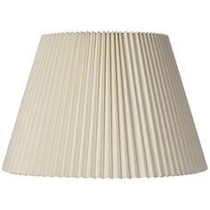 a white pleated lamp shade on a white background