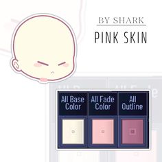 the pink skin palette is displayed with an image of a baby's head