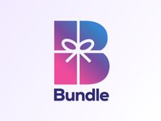 the logo for bundle is shown with a bow on it's front end