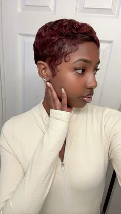 Relaxed Short Hairstyles For Black Women, Red Pixie Haircut, Finger Waves Short Hair, Shaved Hairstyles, Short Natural Curly Hair, Short Shaved Hairstyles, Short Hair Images, Natural Hair Short Cuts, Short Hair Black