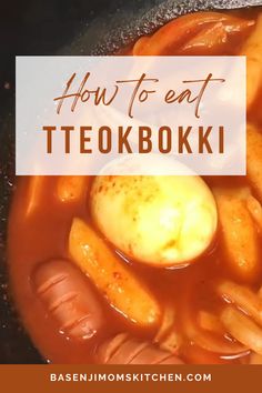 how to eat teokbokki with text overlay