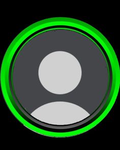 a black and green button with a white dot on it's center circle in front of a black background