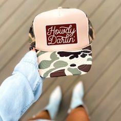 New! Howdy Darlin' Classic Foam Trucker Hat was just added to eBay. Check it out! #eBay #eBaySeller Engraved Tumblers, Patch Hats, Business Event, Event Signage, Hat Patches, Business Events, Leather Patches, Holiday Collection, Outdoor Adventure