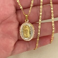 Gold Mexican Necklace, Geometric Sunflower, Lady Of Guadalupe Necklace, Butterfly Bar, Flat Necklace, Guadalupe Necklace, Mary Virgin, Aqua Party, Dope Jewelry Accessories