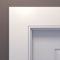 an open door in a white room