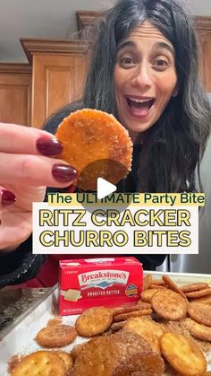 the ultimate party bite for ritz cracker churro bites