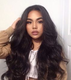 @KortenStEiN Wavy Style, Luscious Hair, Long Black Hair, Natural Beauty Tips, Curly Wigs, Lace Frontal Wig, Frontal Wigs, Long Black