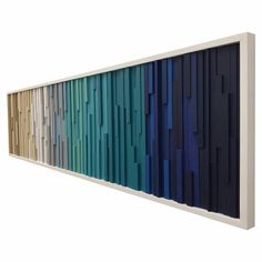 Wall Art - Wood Wall Art -  Wood Sculpture - Modern Reclaimed Wood - 3D Art - Headboard Ocean 72x18 - Modern Textures Art Sculpture En Bois, Large Wood Wall Art, Diy Wand, Wood Wall Sculpture, Reclaimed Wood Wall Art, Wood Scraps, Reclaimed Wood Art, Coastal Wall Decor, Into The Wood