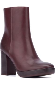 NEW YORK AND COMPANY Fay Platform Faux Leather Boot (Women) | Nordstromrack Mid Calf Boots Women, Platform Heeled Boots For Office In Fall, Platform Heeled Boots For Office, Office Platform Heeled Boots For Fall, Fall Office Platform Heeled Boots, Office Platform Boots With Block Heel, Modern Synthetic Boots For Workwear, Modern Synthetic Boots For Work, Sleek Platform Boots For Fall