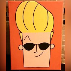 a painting of a man with sunglasses on it's face and hair in the shape of a head