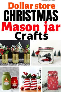 dollar store christmas mason jar crafts