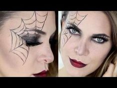 Nem Halloween Makeup, Halloween Spider Makeup, Halloween Makeup Artist, Maquillage Halloween Simple, Spider Makeup, Halloween Makeup Witch, Eyeliner Tips, Uhyggelig Halloween, Creepy Halloween Makeup