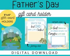 the father's day gift card holder is shown