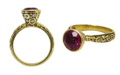 Šepkus R-128YY8.5 “Martini”  Rubellite Tourmaline and Diamond Ring Multicolor Jewelry, Rubellite Tourmaline, Stone Jewelry, Pearl Jewelry