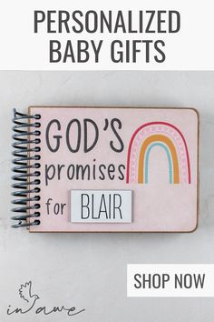 a notepad with the words god's promises for blarr on it