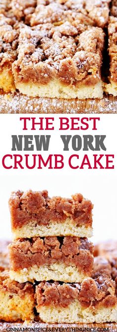 the best new york crumb cake recipe is easy to make and tastes just as good as it looks