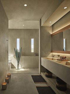 LunasAngel♡ Cement House Interior Design, Bedroom Extra Space Ideas, Rubicon Interior, Modern Desert Home Interiors, City Bathroom, Drømme Bad, Minimalistic Bathroom, Apartment 2023, Zen Interiors