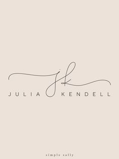 the logo for julia kendeli's fashion line, simple and minimalistic