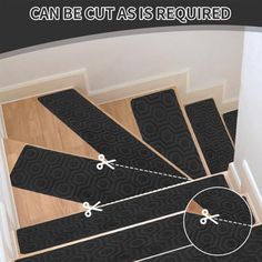 an overhead view of a door mat with scissors on it and the words can be cut as required