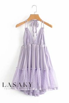 Lasaky - Bohemian Strappy Halter Maxi Dress with Mesh Panel and Tie-Back V-Neck Jumpsuit - Perfect for a Beach Vacation Strapless Beach Dress, Outfits To Wear To Work, Date Outfit Ideas, Backless Dress Summer, Boho Mode, Goth Vintage, Eras Tour Outfit, Neck Deep, Eras Tour Outfits