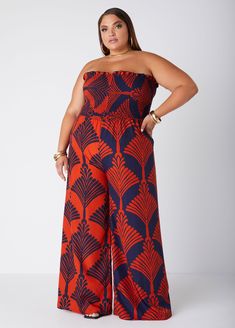 Plus Size resort strapless jumpsuit plus size wide leg jumpsuit Jumpsuit Plus Size, Plus Size Wide Leg, Plus Size Romper, Party Events, Jumpsuit Online, Strapless Jumpsuit, Winter 2024, Wide Leg Jumpsuit, Plus Size Fashion